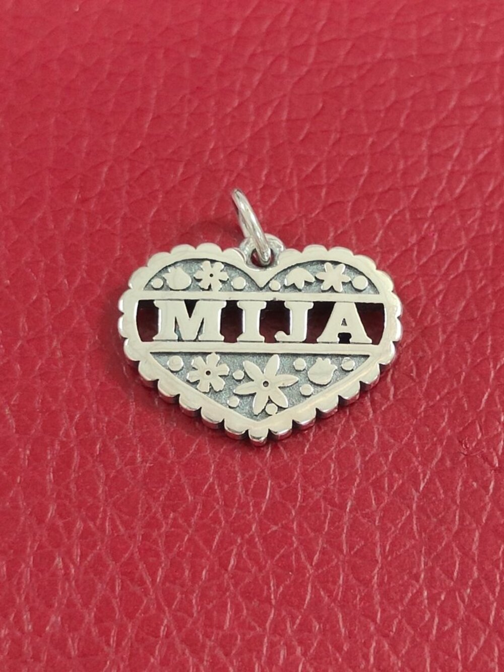 James Avery Sterling Silver Mija Heart Charm with box